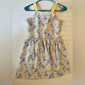 Laura Ashley girls XL floral sundress bows on back of dress Preowned